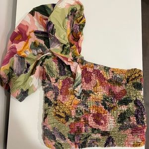 Zara Floral Two Piece Set, Top size XS, Skort size XS